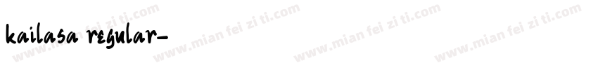 kailasa regular字体转换